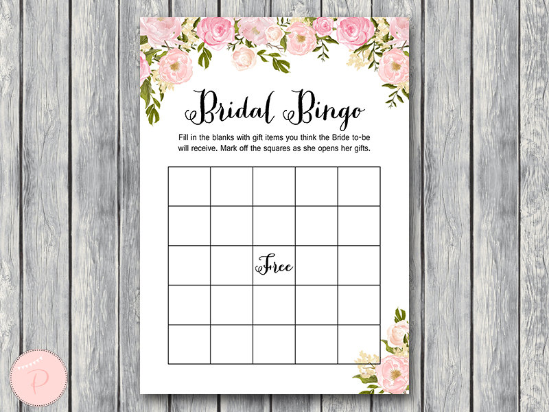 Peonies Bridal Shower Games Printable Printabell Express