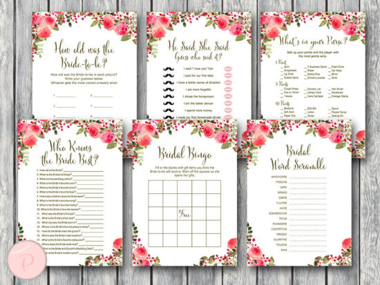 Bridal Shower Games Printable – Printabell • Express