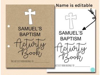 Baptism Kids Activity Book and Coloring