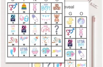 gender reveal bingo printables