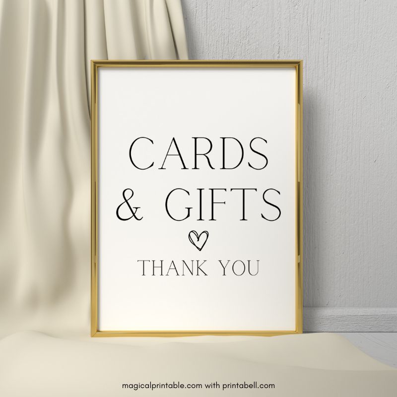 modern minimalist wedding signs cards