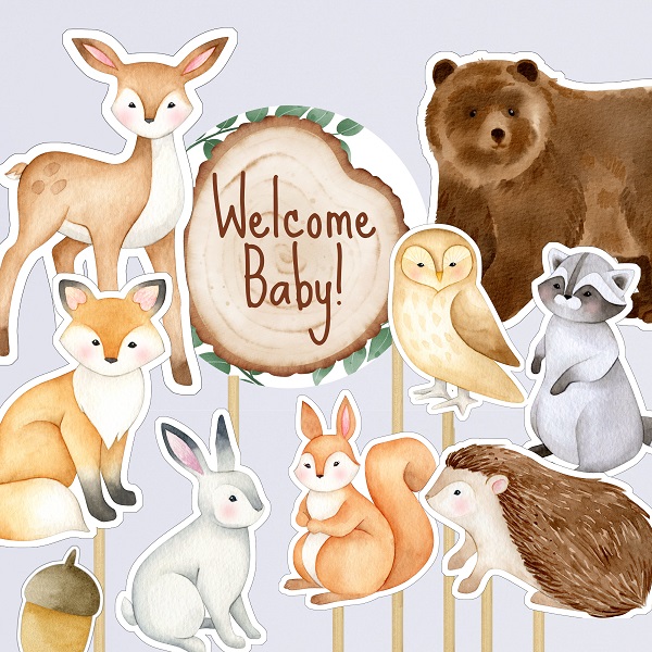 Printable Woodland Animals Centerpieces – Printabell • Express