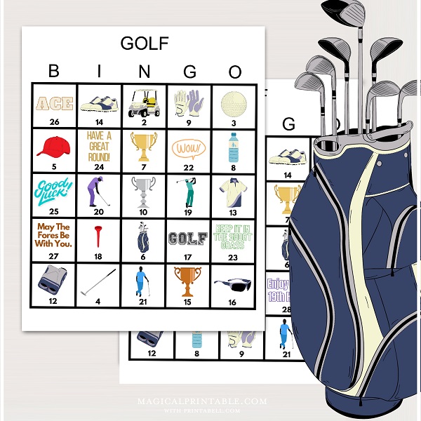 Printable Golf Bingo Cards