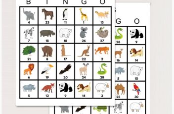 Printable Animals Bingo Cards