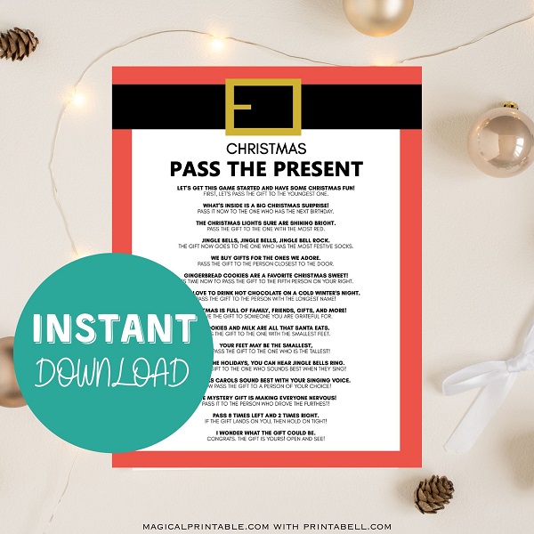 Christmas Pass the Gift Game – Printabell • Express