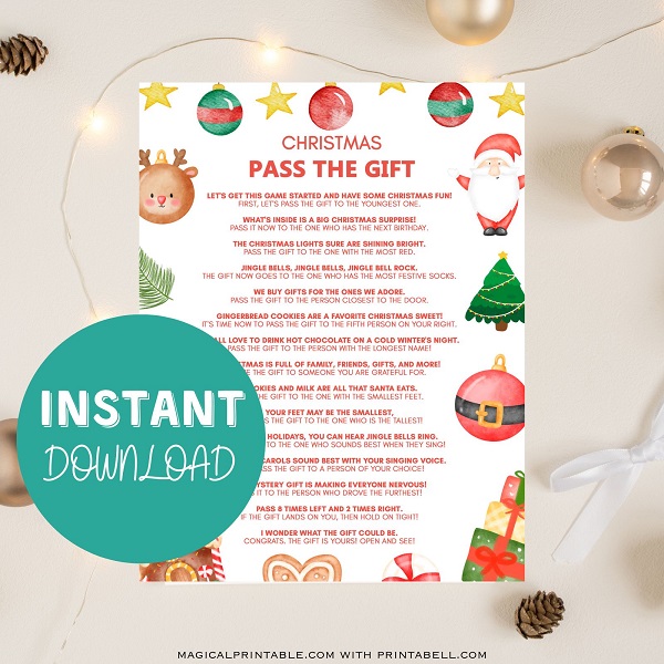 Christmas Pass the Present Game – Printabell • Express