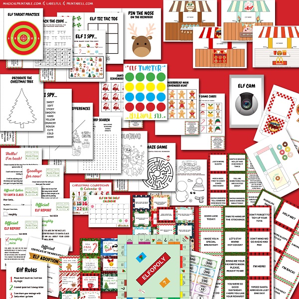 printable elf on the shelf kit