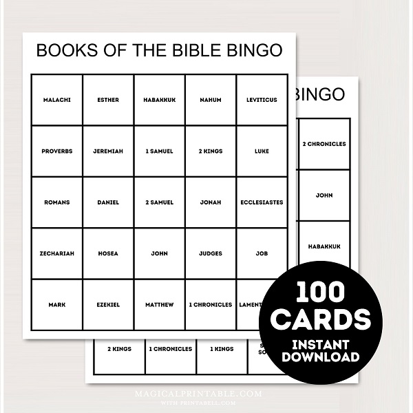 printable books of the bible bingo cards