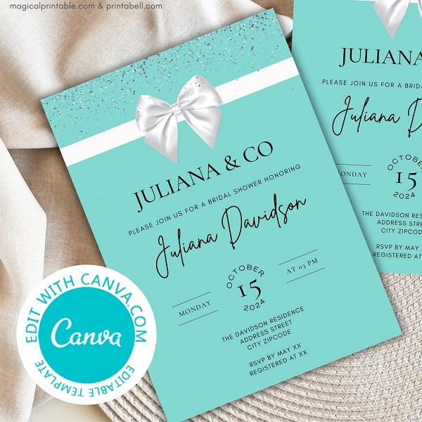 EDITABLE TIFFANY INVITATION