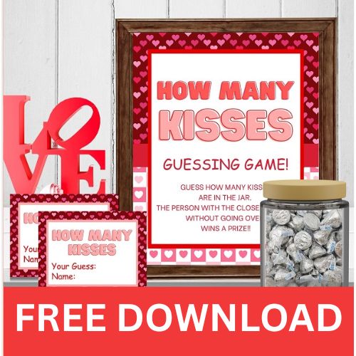 FREE How Many Kisses Valentine’s Day