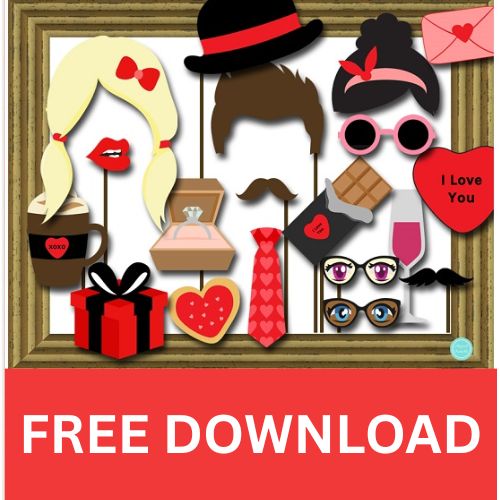 FREE Valentine Photobooth Props Printable