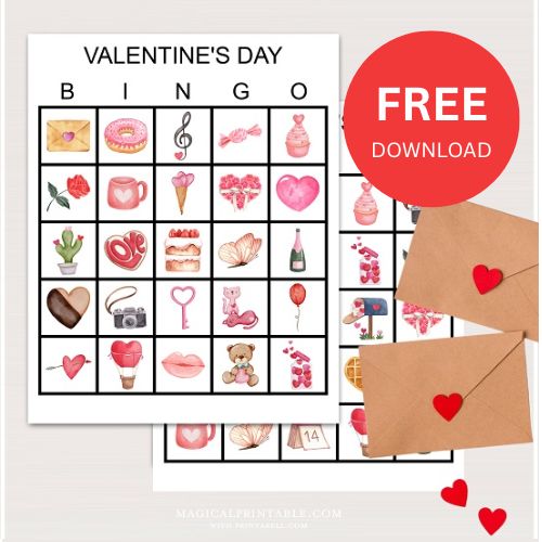 FREE Valentine’s Day Bingo Cards