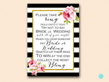 Black Stripes Bridal Shower Game Printable – Printabell • Express