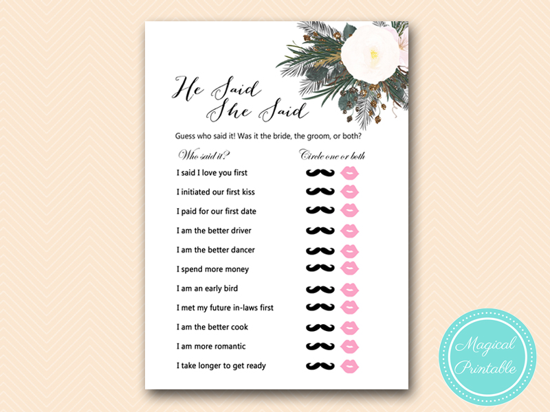 White Flower Bridal Shower Games – Printabell • Express