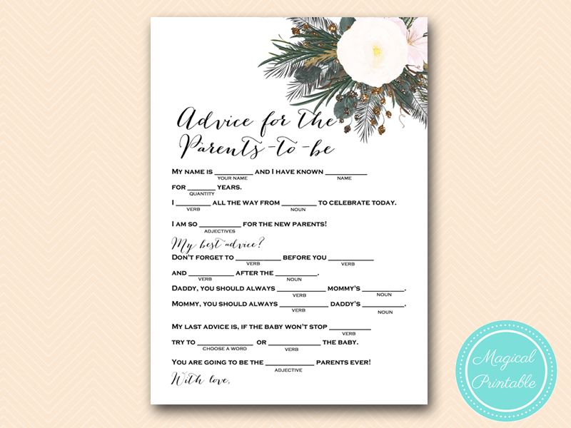 White Flower Baby Shower Games – Printabell • Express