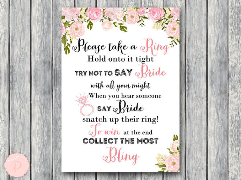 Peonies Bridal Shower Games Printable – Printabell • Express