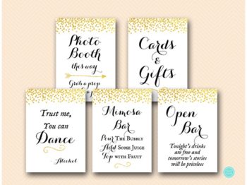 Gold Glitter Decoration Sign Printable – Printabell • Express