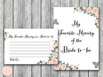 Pink Roses Bridal Shower Games – Printabell • Express