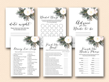White Flower Bridal Shower Games – Printabell • Express