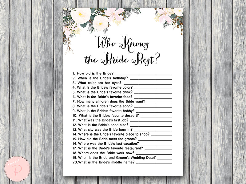 White Floral Bridal Shower Game Pack – Printabell • Express