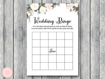 White Floral Bridal Shower Game Pack – Printabell • Express