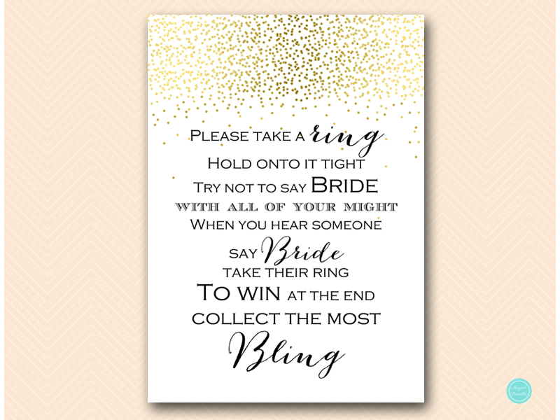 Gold Bridal Shower Game Package – Printabell • Express