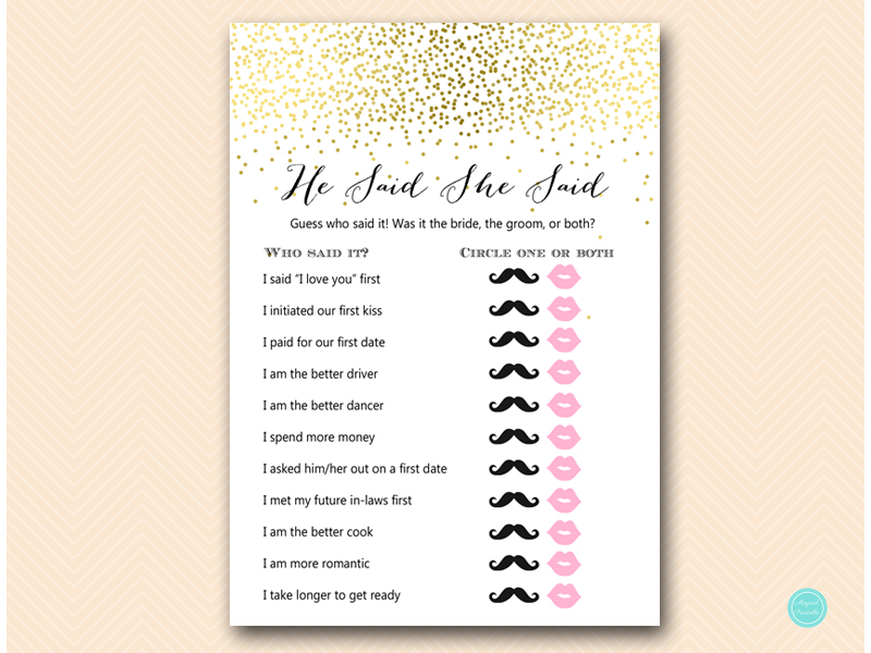 Gold Bridal Shower Game Package – Printabell • Express