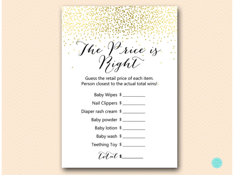 Gold Baby Shower Game Package – Printabell • Express