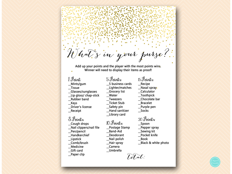 Gold Baby Shower Game Package – Printabell • Express