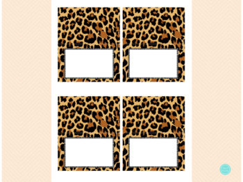 Leopard Baby Shower Game Package – Printabell • Express