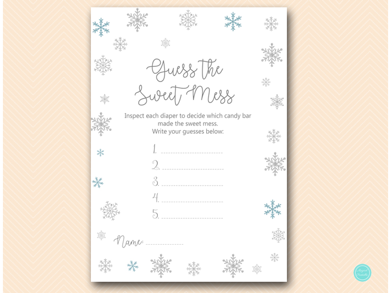 Winter Wonderland Glitter Baby Shower Game Package – Printabell • Express