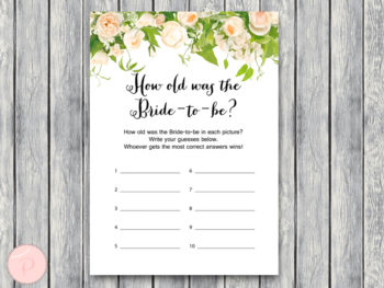 Peonies Bridal Shower Game Package – Printabell • Express