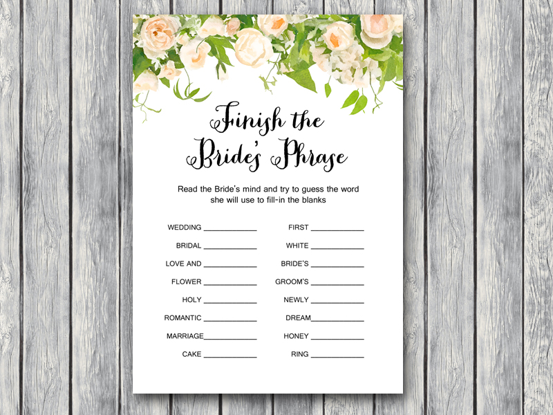 Peonies Bridal Shower Game Package – Printabell • Express