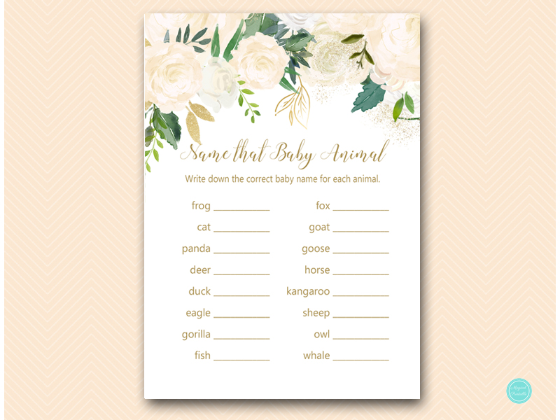 Blush Floral Baby Shower Games Package – Printabell • Express