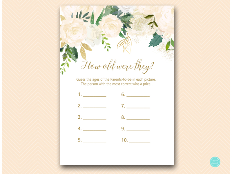 Blush Floral Baby Shower Games Package – Printabell • Express