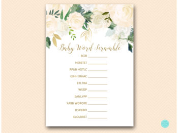 Blush Floral Baby Shower Games Package – Printabell • Express