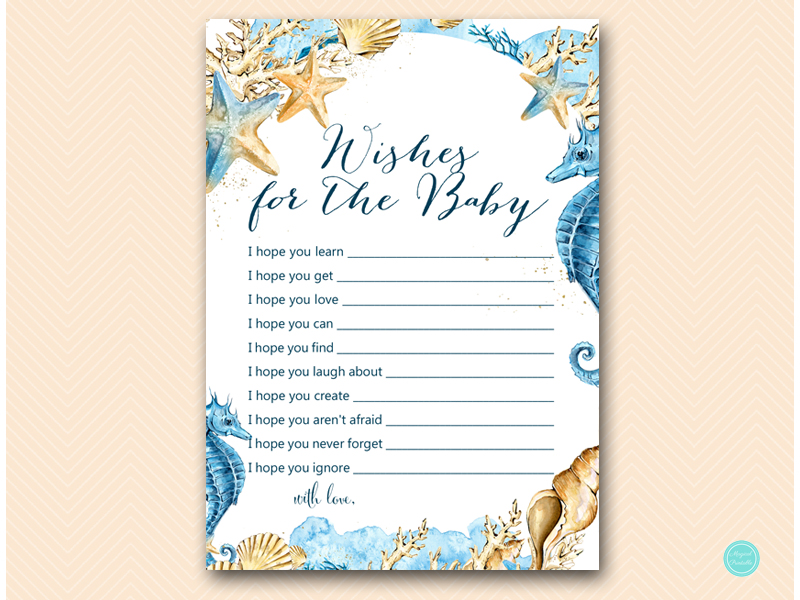 Seashells Beach Themed Baby Shower Games – Printabell • Express