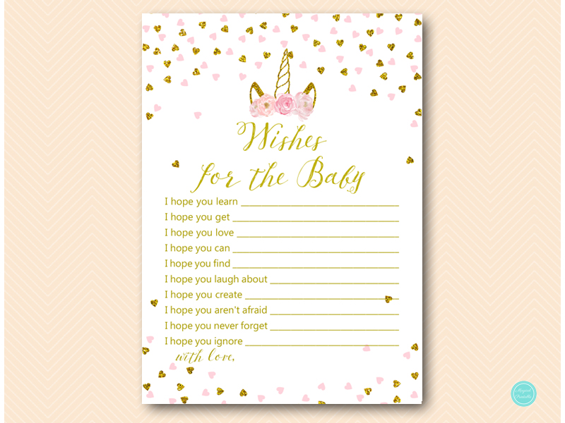 Pink and Gold Unicorn Baby Shower Games Package – Printabell • Express