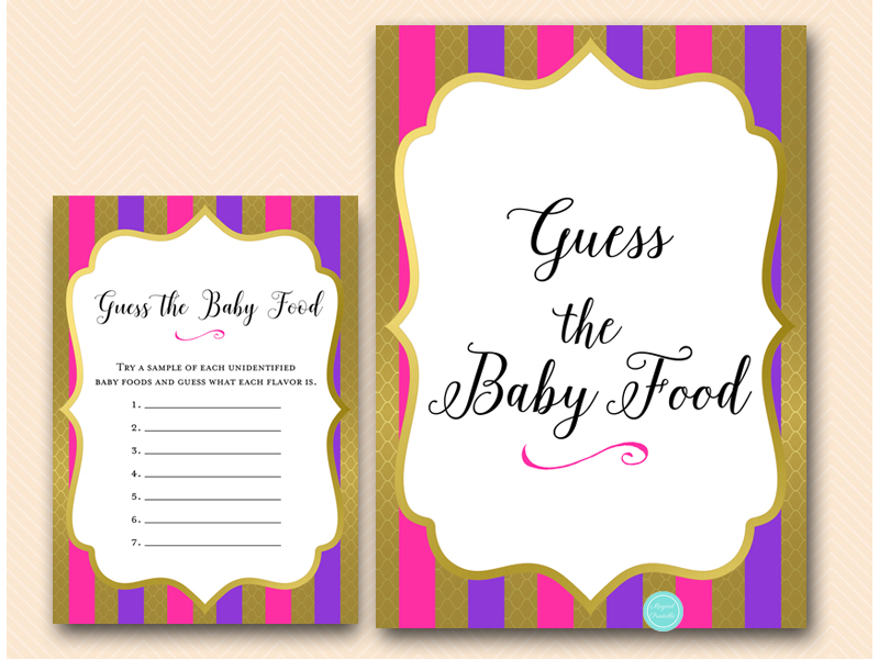 Pink Purple Moroccan Baby Shower Games – Printabell • Express