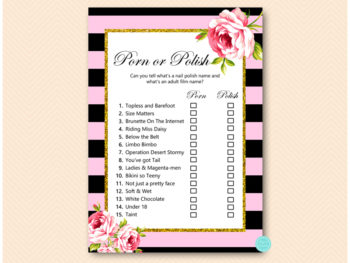 Pink and Gold Chic Shower Games – Printabell • Express