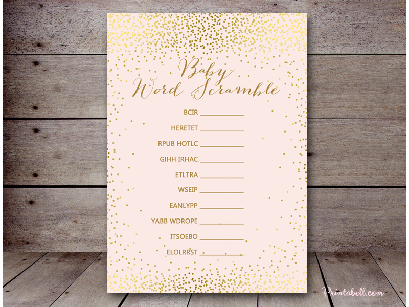 Pink and Gold Baby Shower Package – Printabell • Express