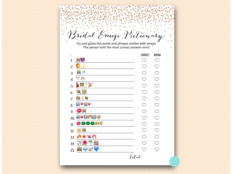 Rose Gold Bachelorette Shower Games – Bridal Shower – Printabell • Express