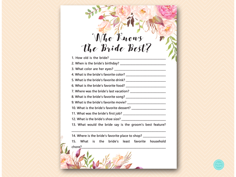 Boho Bridal Shower Game Pack – Printabell • Express