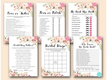 Boho Bridal Shower Game Pack – Printabell • Express