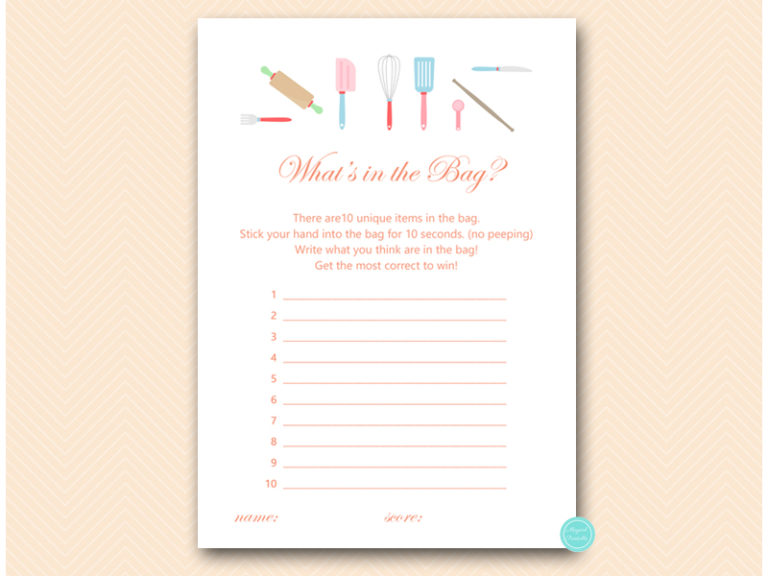 Kitchen Bridal Shower Games Package – Printabell • Express