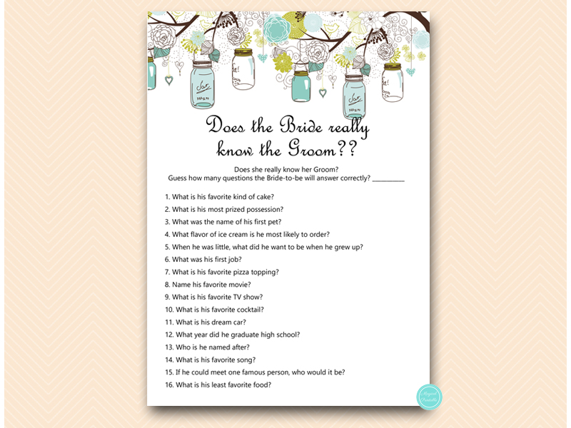 Mason Jars Bridal Shower Activities Pack – Printabell • Express