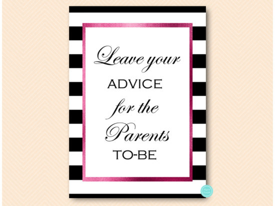 bs500-sign-advice-parents-hot-pink-table-signs-kate-spade-inspired