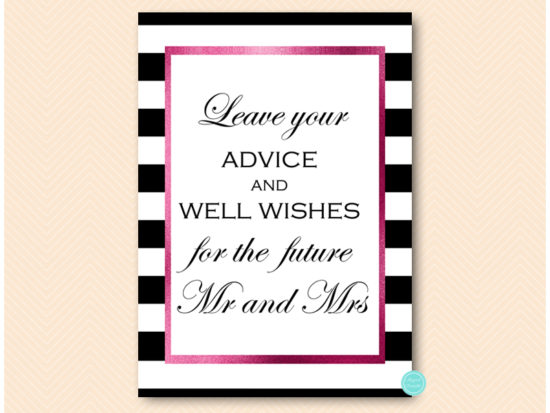 bs500-sign-advice-wishes-mr-mrs-hot-pink-table-signs-kate-spade-inspired