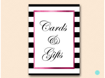 Hot Pink Kate Spade Inspired Table Signs – Printabell • Express
