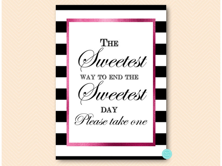 Hot Pink Kate Spade Inspired Table Signs – Printabell • Express